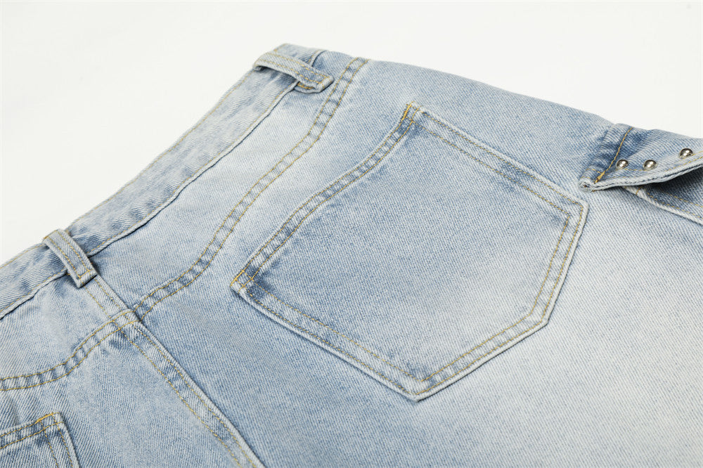 Retro High-Waisted Wide-Leg Jeans