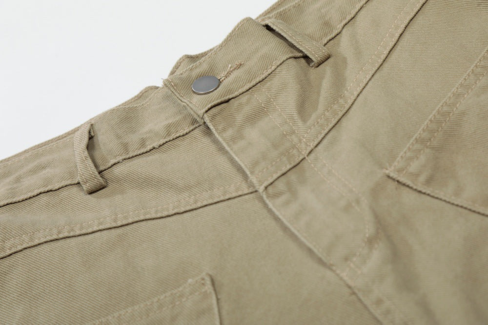 Pantalones cargo cropped de pernera ancha