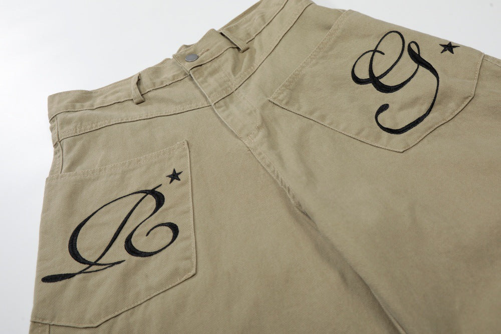 Pantalones cargo cropped de pernera ancha