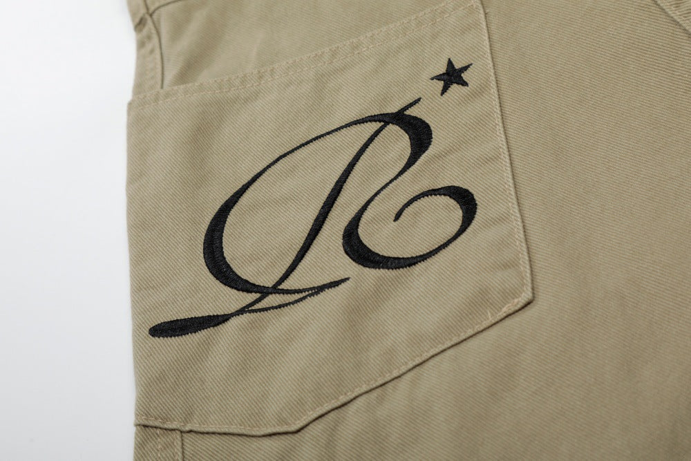 Pantalones cargo cropped de pernera ancha