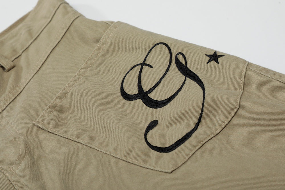 Pantalones cargo cropped de pernera ancha