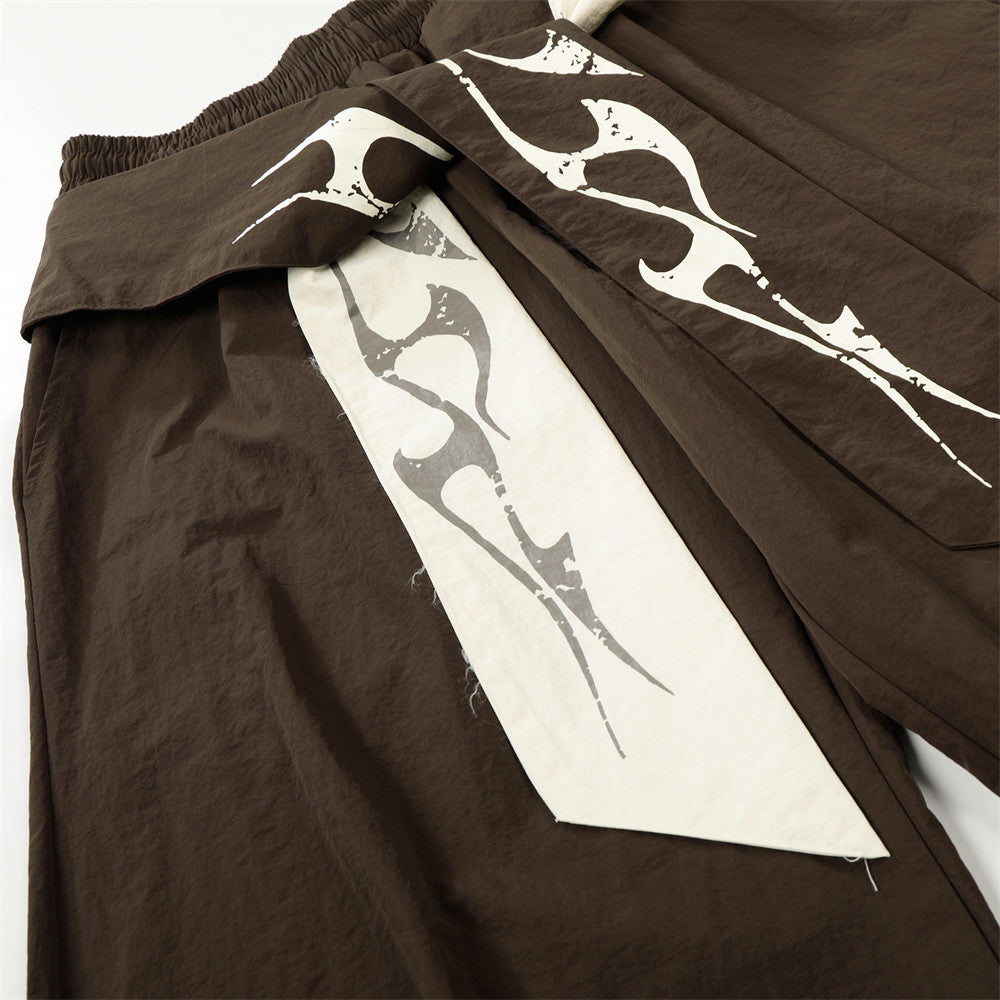 Abstract Flame Wide-Leg Pants