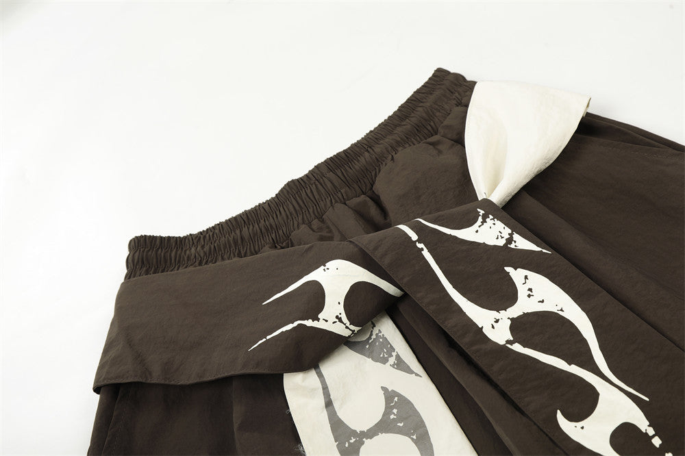 Abstract Flame Wide-Leg Pants