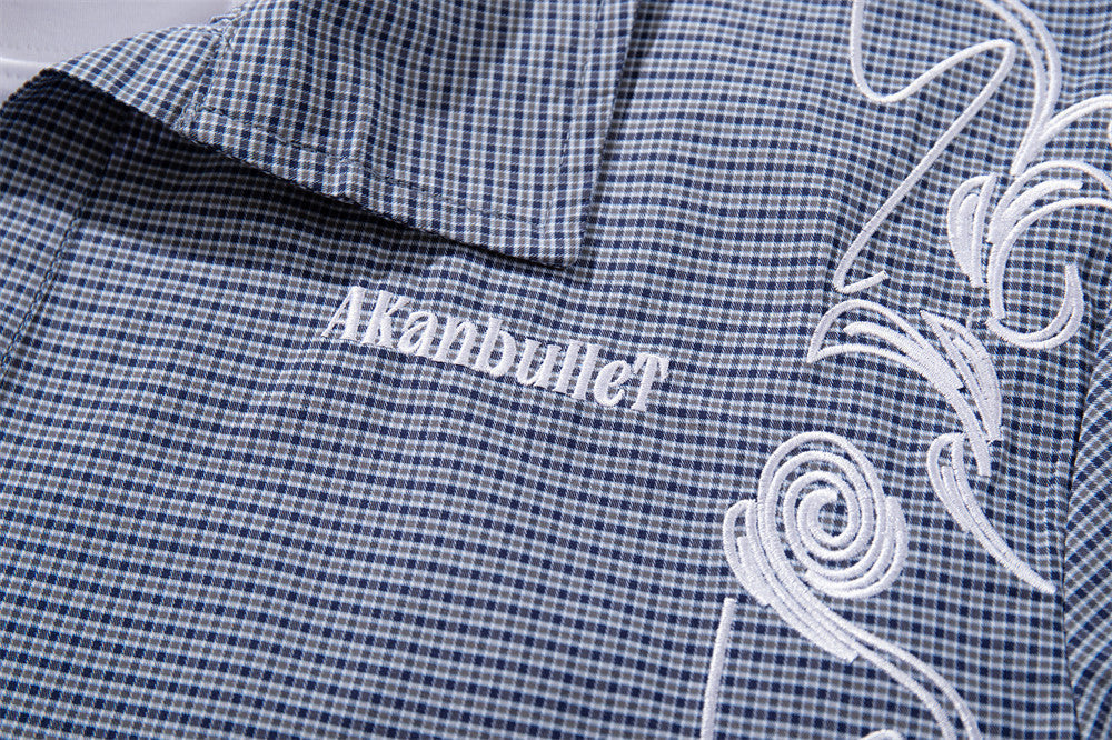 Camisa con cuello de pico bordada Chill