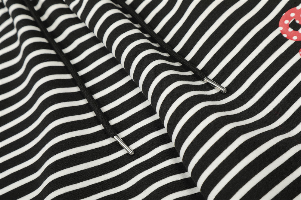 Pantalones de chándal de pierna ancha con rayas onduladas