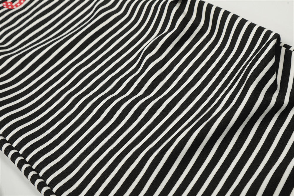 Pantalones de chándal de pierna ancha con rayas onduladas