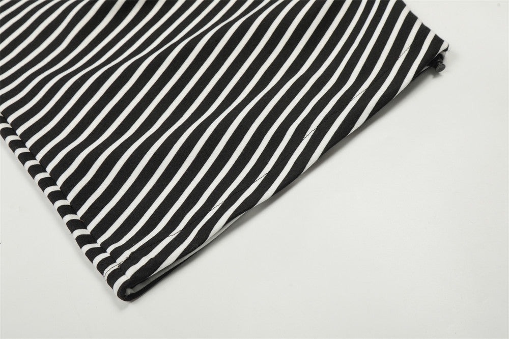 Pantalones de chándal de pierna ancha con rayas onduladas