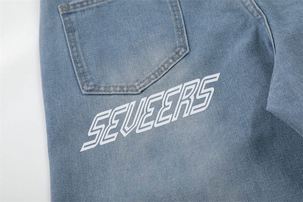 Sevee Rs Vaqueros Anchos con Gráficos