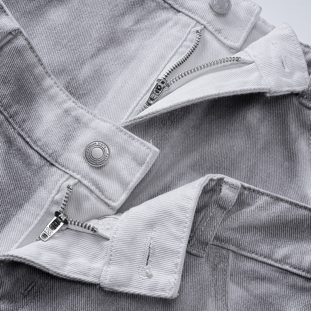Baggy Acid-Wash Cargo Pants