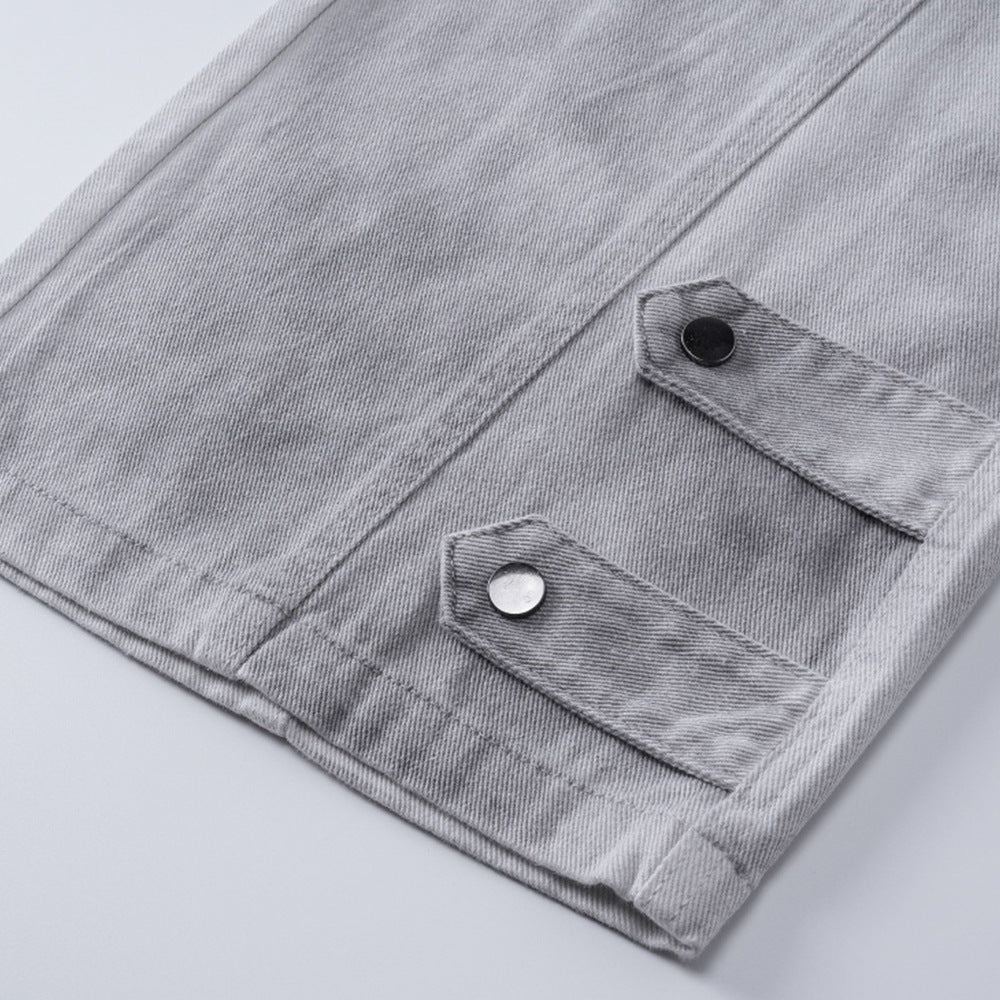 Baggy Acid-Wash Cargo Pants