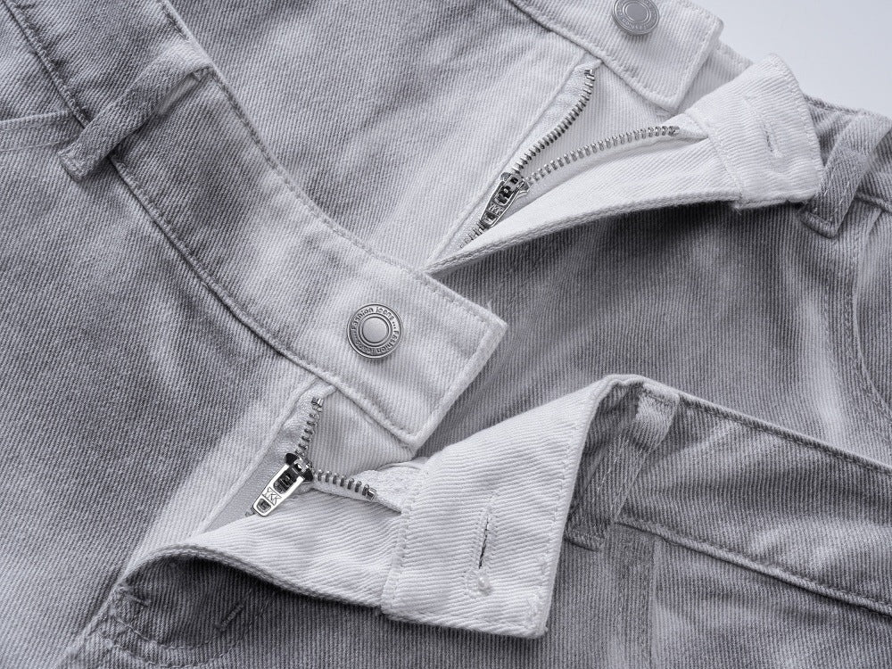 Baggy Acid-Wash Cargo Pants