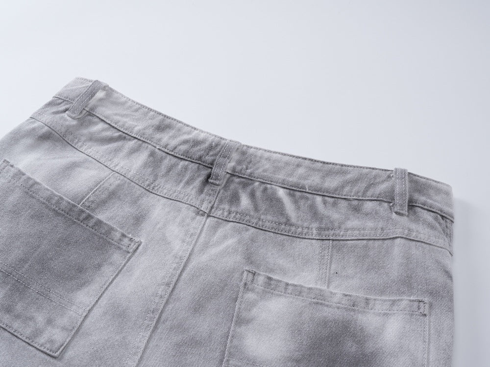 Baggy Acid-Wash Cargo Pants