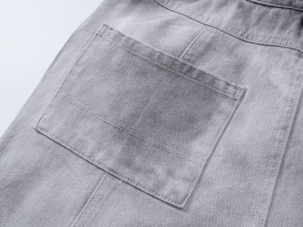 Baggy Acid-Wash Cargo Pants