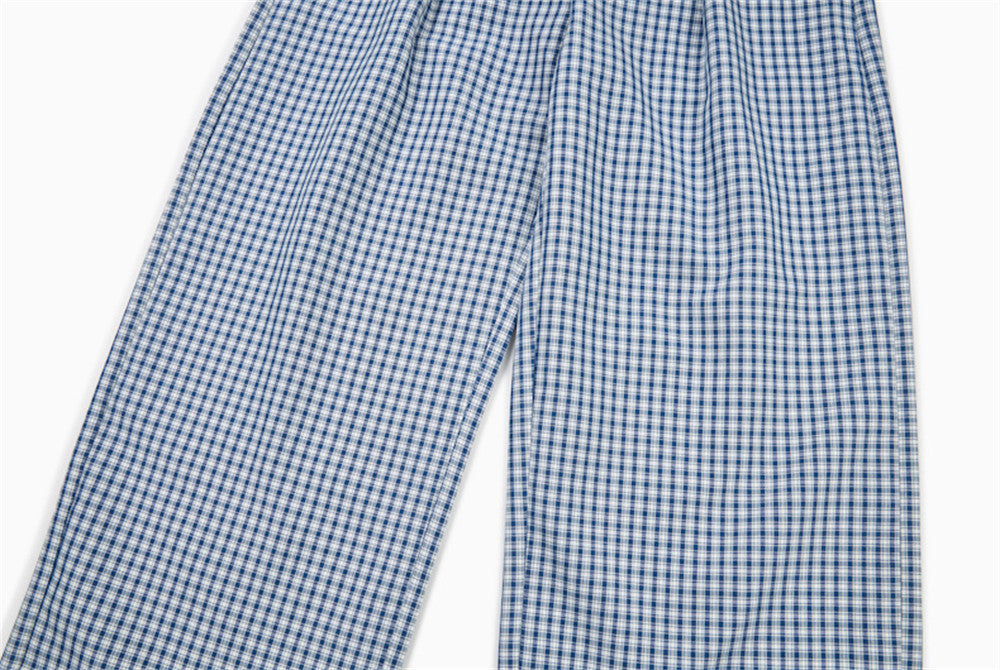 Pantalones Anchos Gingham