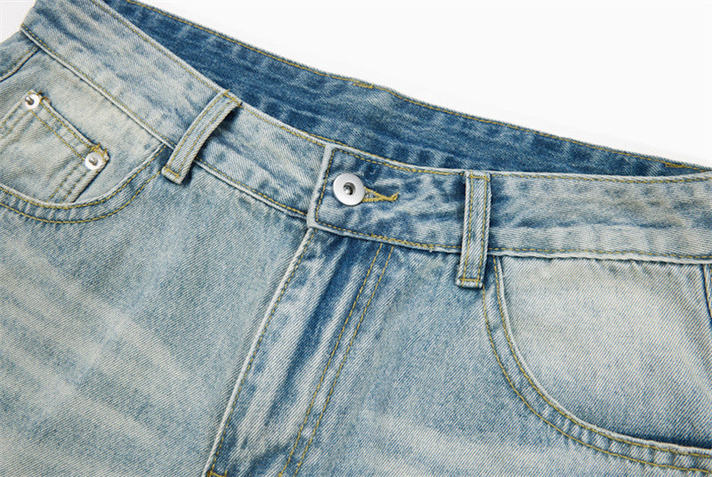 Pantalones cortos de mezclilla anchos tipo cargo