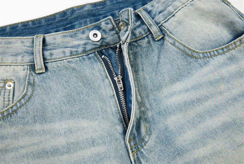 Pantalones cortos de mezclilla anchos tipo cargo