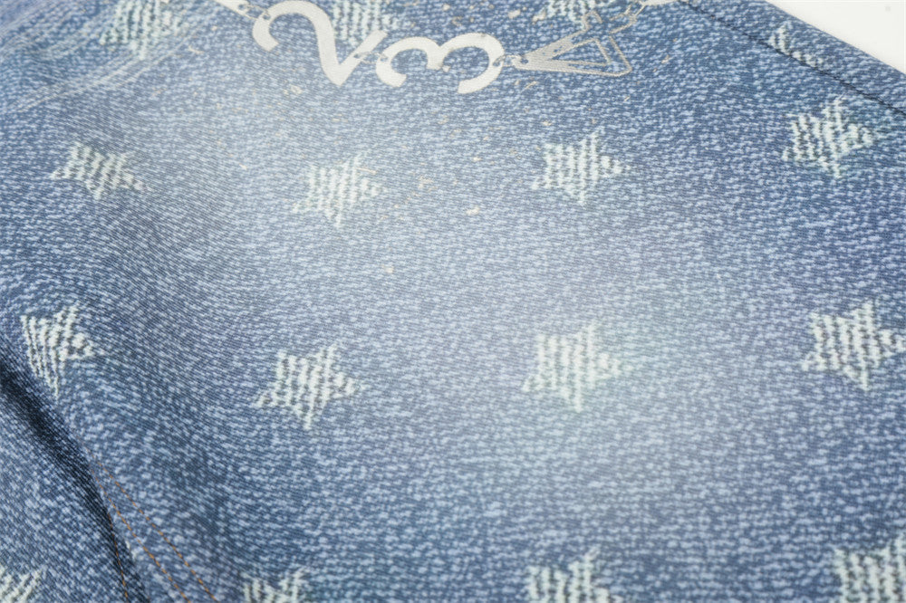 Pantalones cortos de tiro alto con estrellas