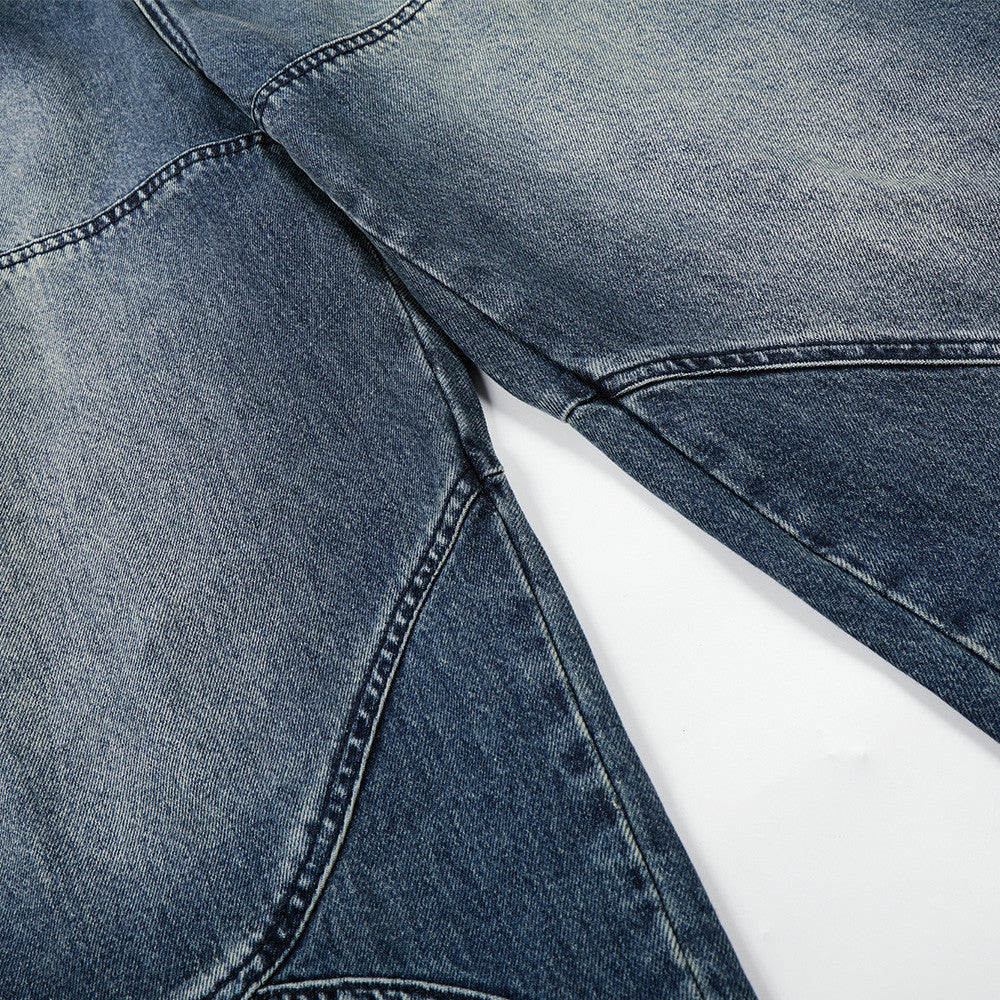Gradient Wide-Leg Denim Jeans