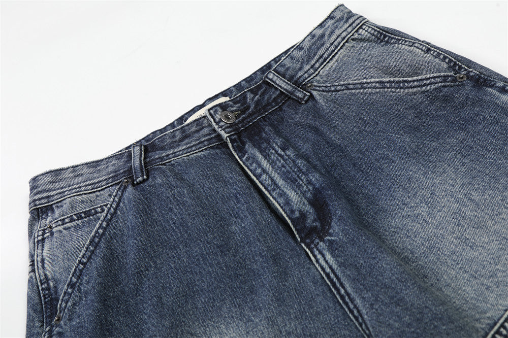 Gradient Wide-Leg Denim Jeans