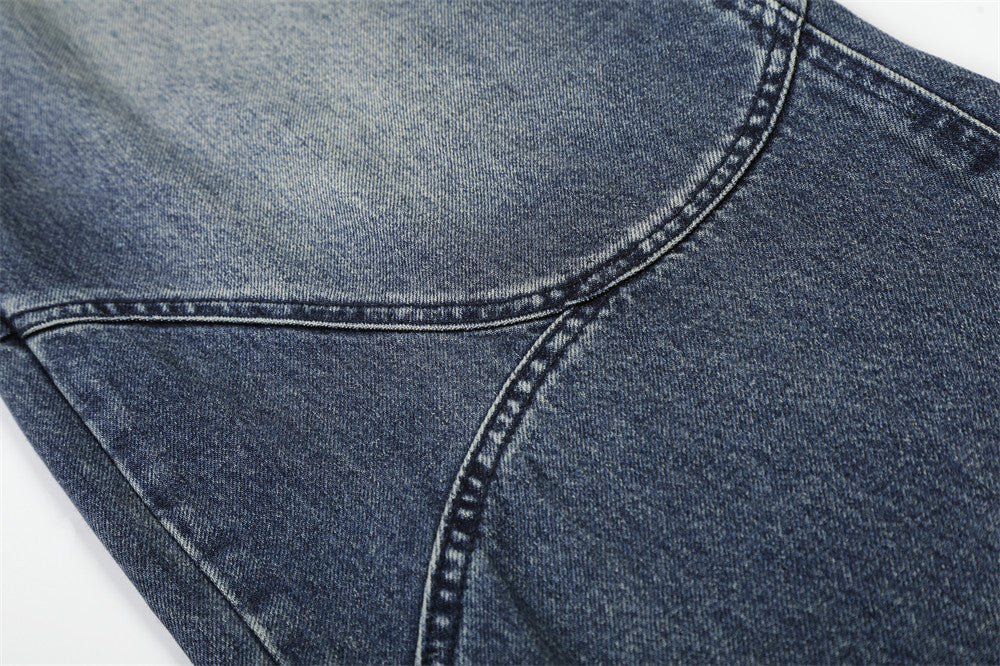 Gradient Wide-Leg Denim Jeans
