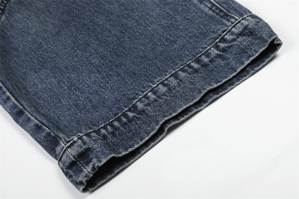 Gradient Wide-Leg Denim Jeans