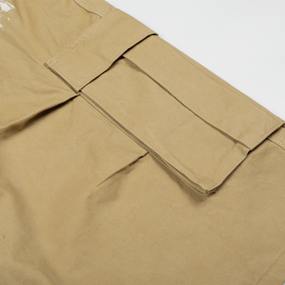 Pantalones cortos tipo cargo de corte holgado con gráficos desgastados