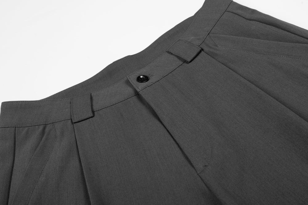 Pantalones cortos sastre de pernera ancha con detalle de cremallera