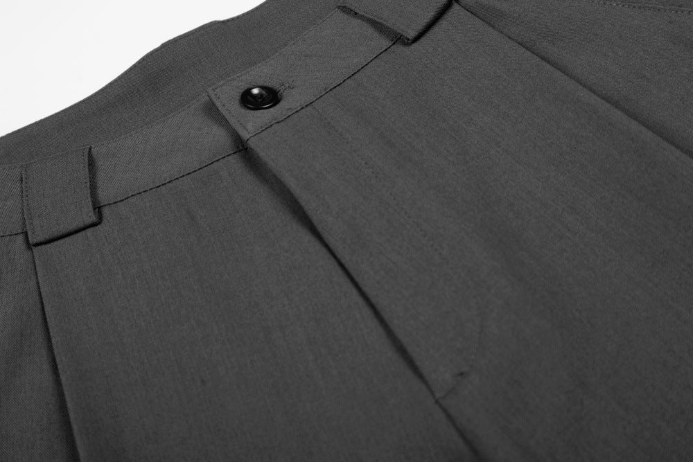 Pantalones cortos sastre de pernera ancha con detalle de cremallera