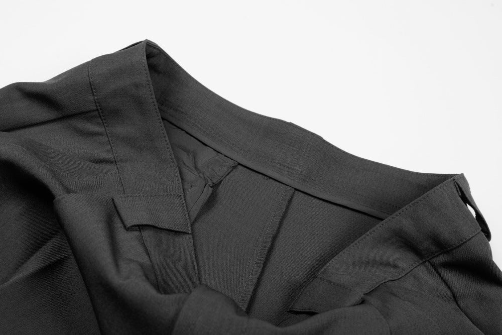 Pantalones cortos sastre de pernera ancha con detalle de cremallera