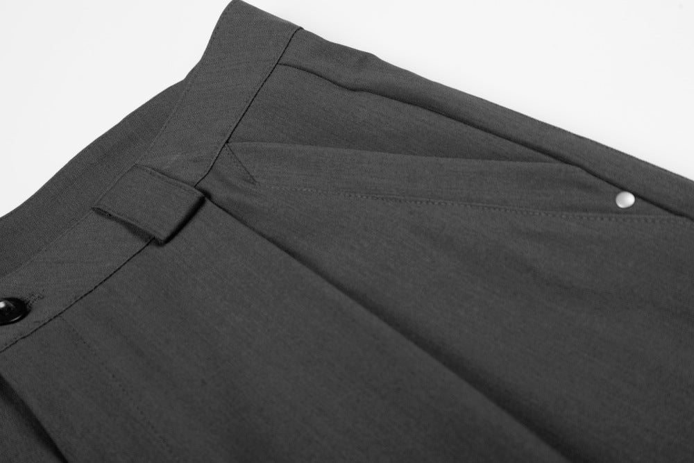 Pantalones cortos sastre de pernera ancha con detalle de cremallera