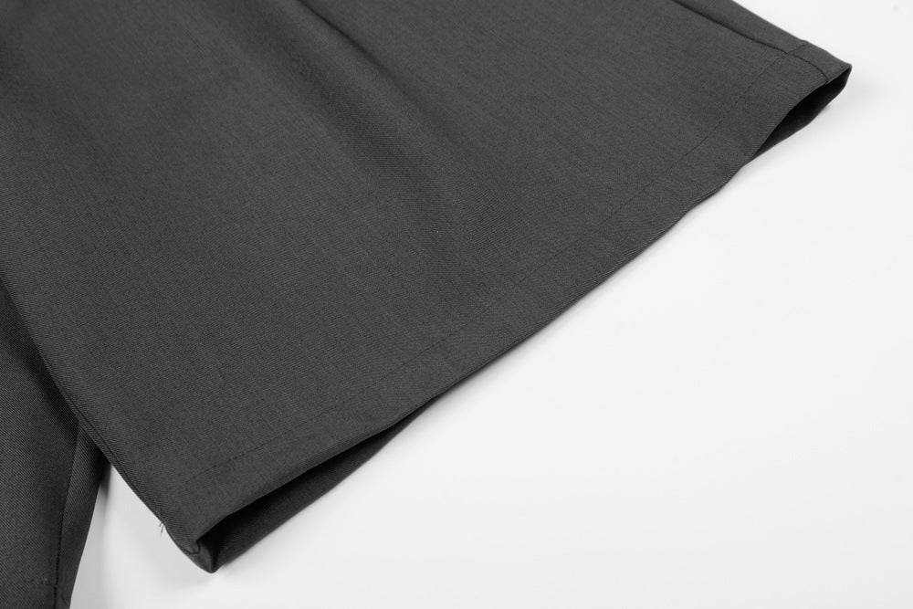 Pantalones cortos sastre de pernera ancha con detalle de cremallera