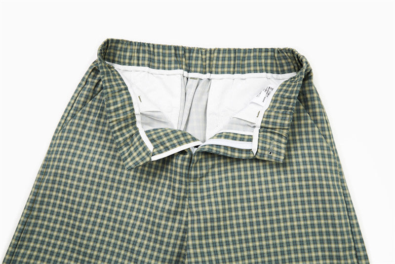 Wide-Leg Plaid Culottes Pants