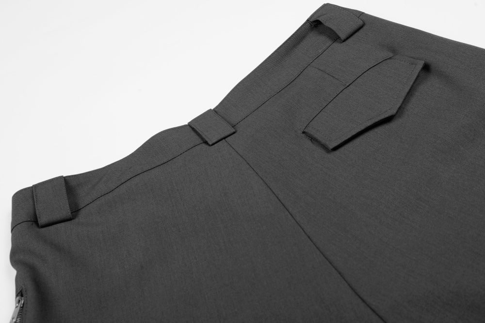 Pantalones cortos sastre de pernera ancha con detalle de cremallera