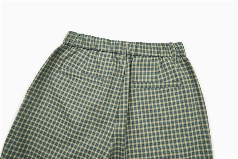 Wide-Leg Plaid Culottes Pants