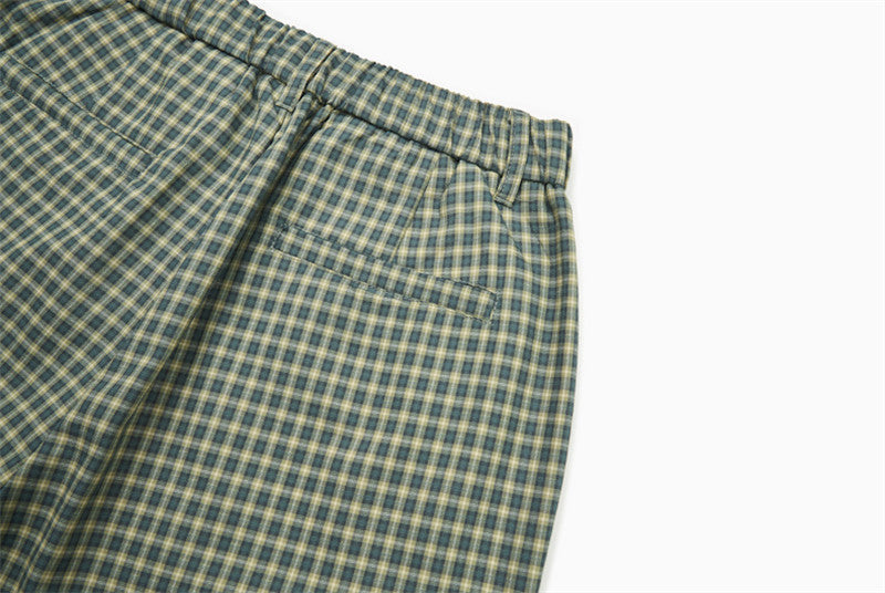 Wide-Leg Plaid Culottes Pants