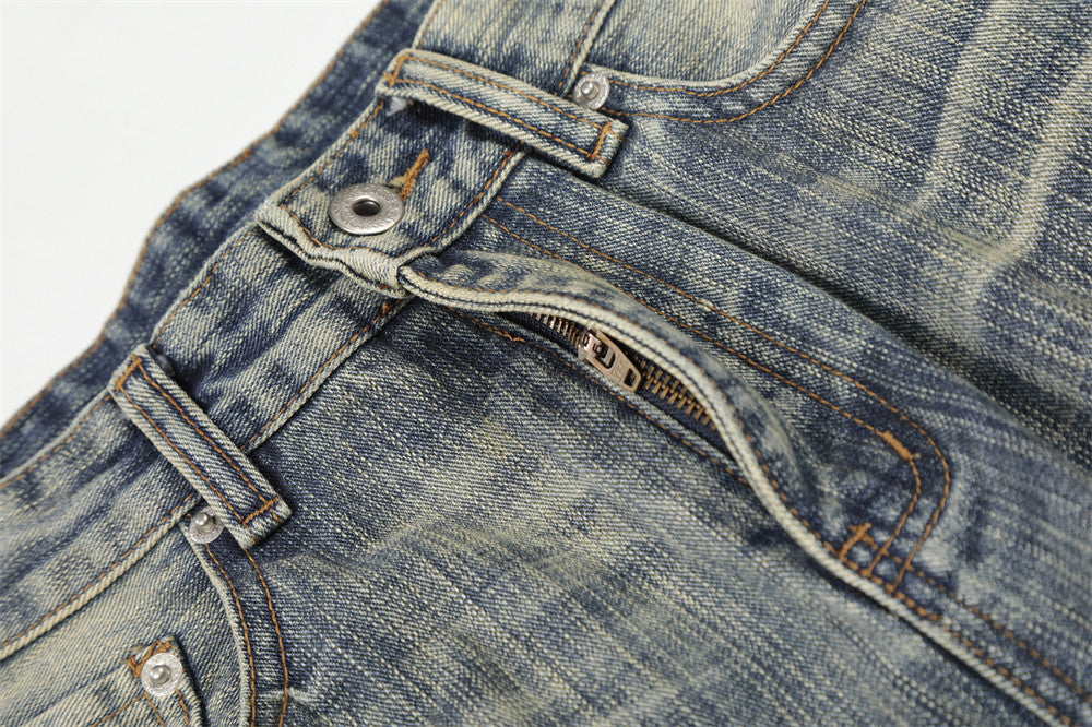 Jeans anchos desgastados - Jeans de mezclilla