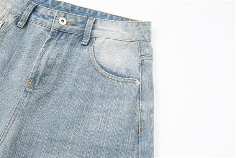 Balloon Leg Vintage Wash Jeans