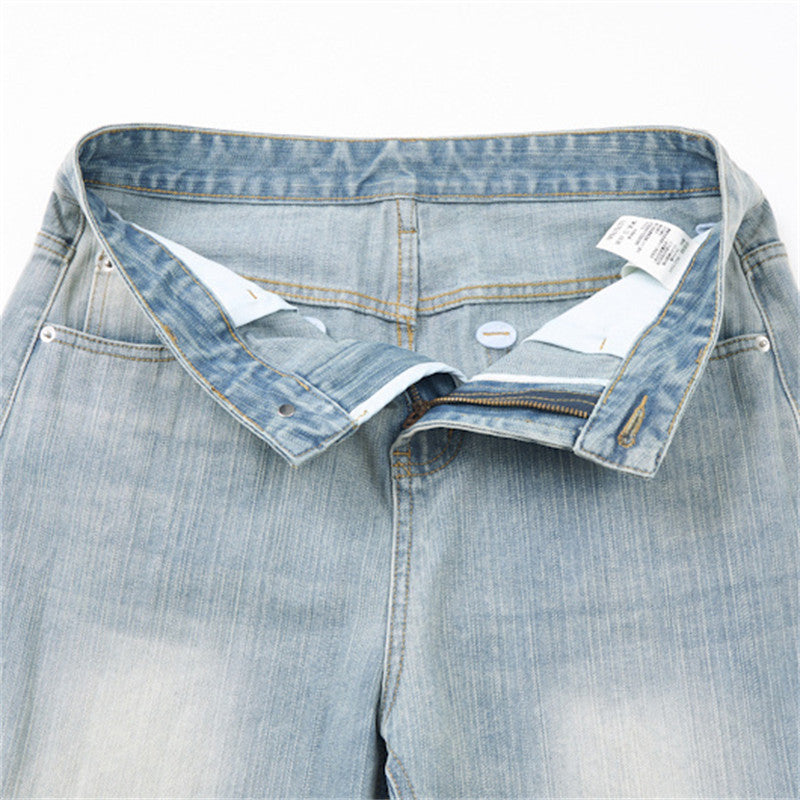 Balloon Leg Vintage Wash Jeans
