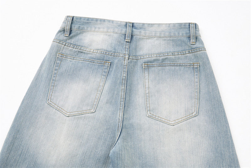 Balloon Leg Vintage Wash Jeans