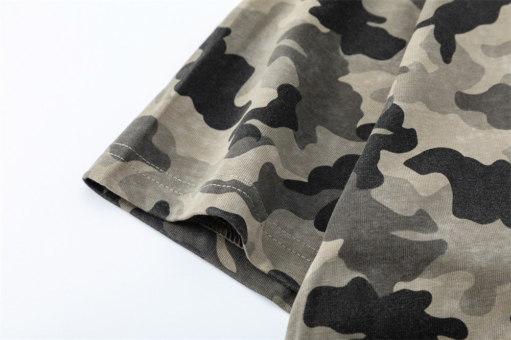 Camiseta estampada de camuflaje