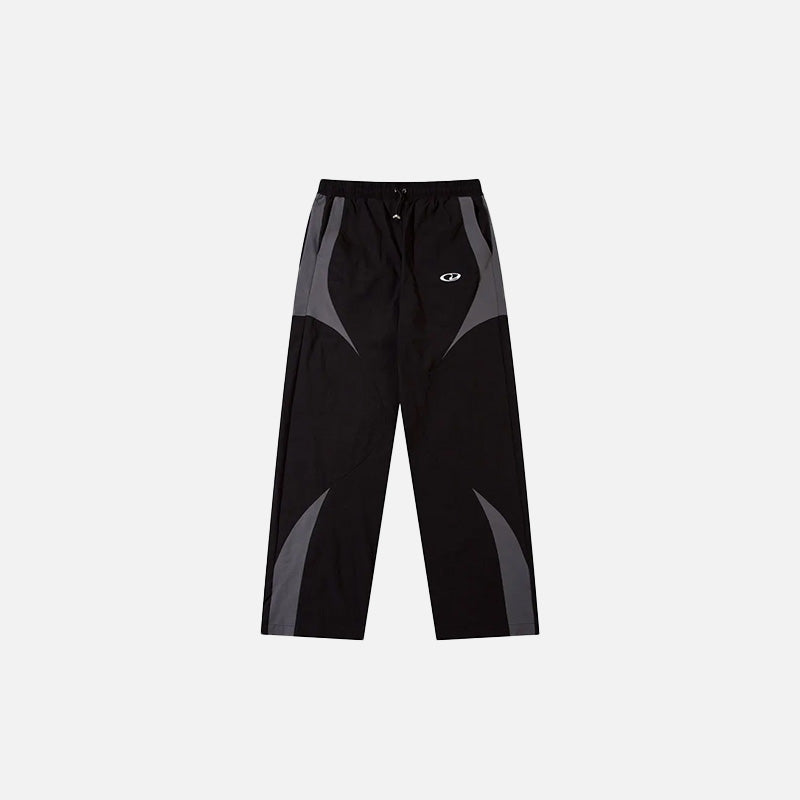 Pantalones negros patchwork Y2K