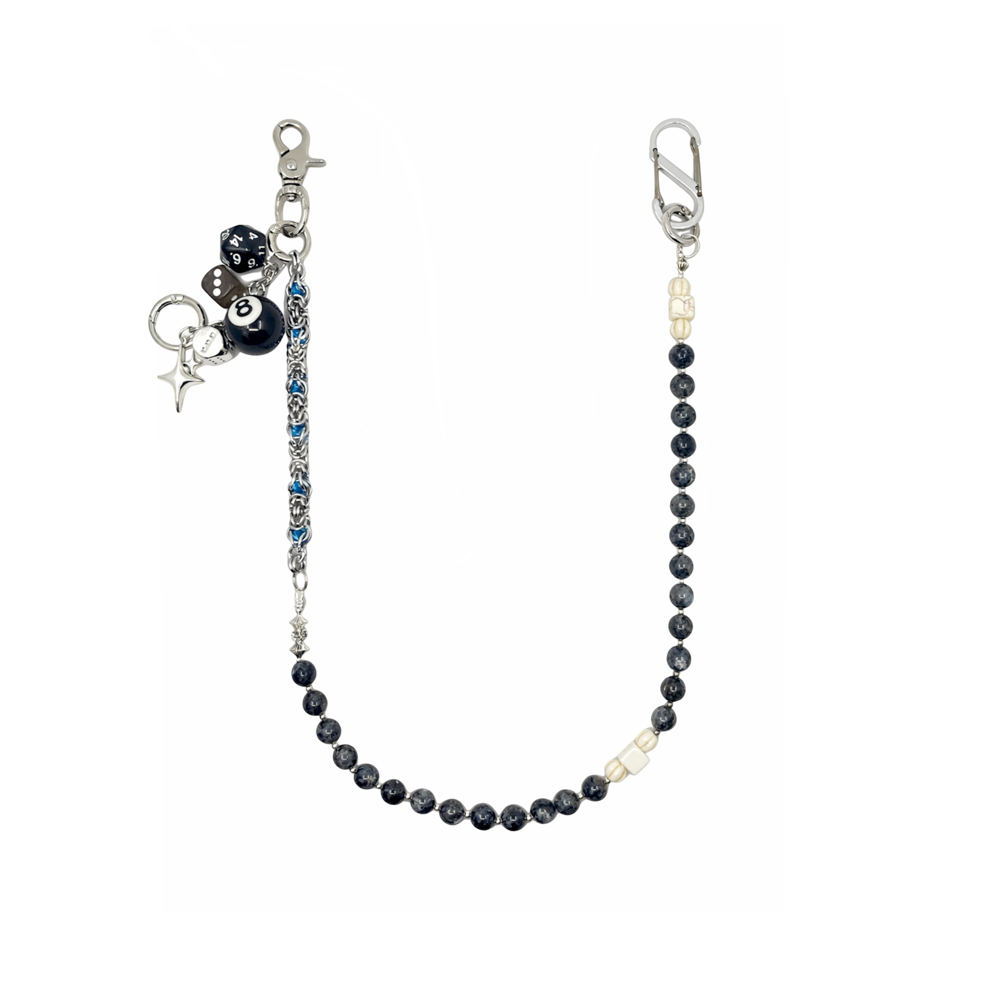 Hazy Smoke Marble Wallet Chain