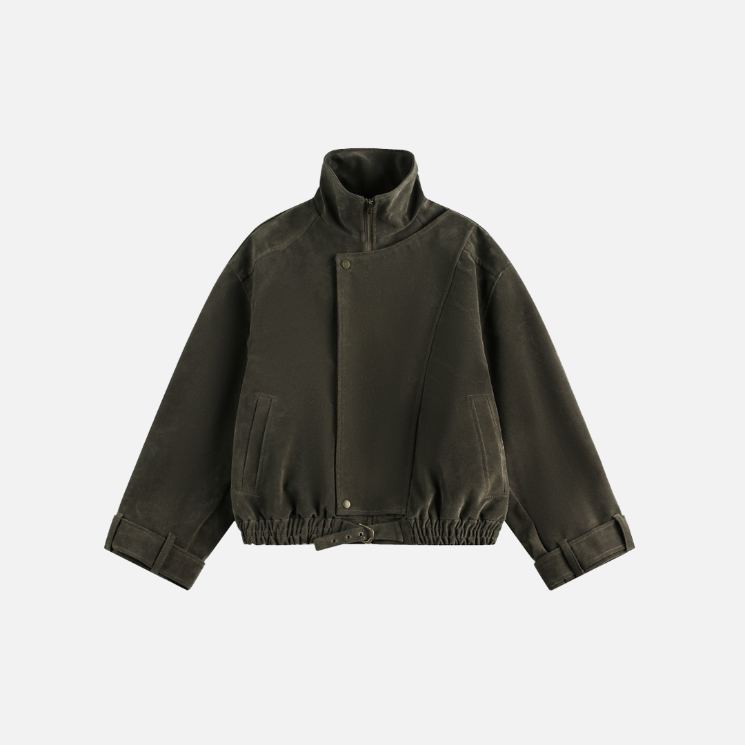 Chaqueta de corte holgado estilo punk chic sin esfuerzo