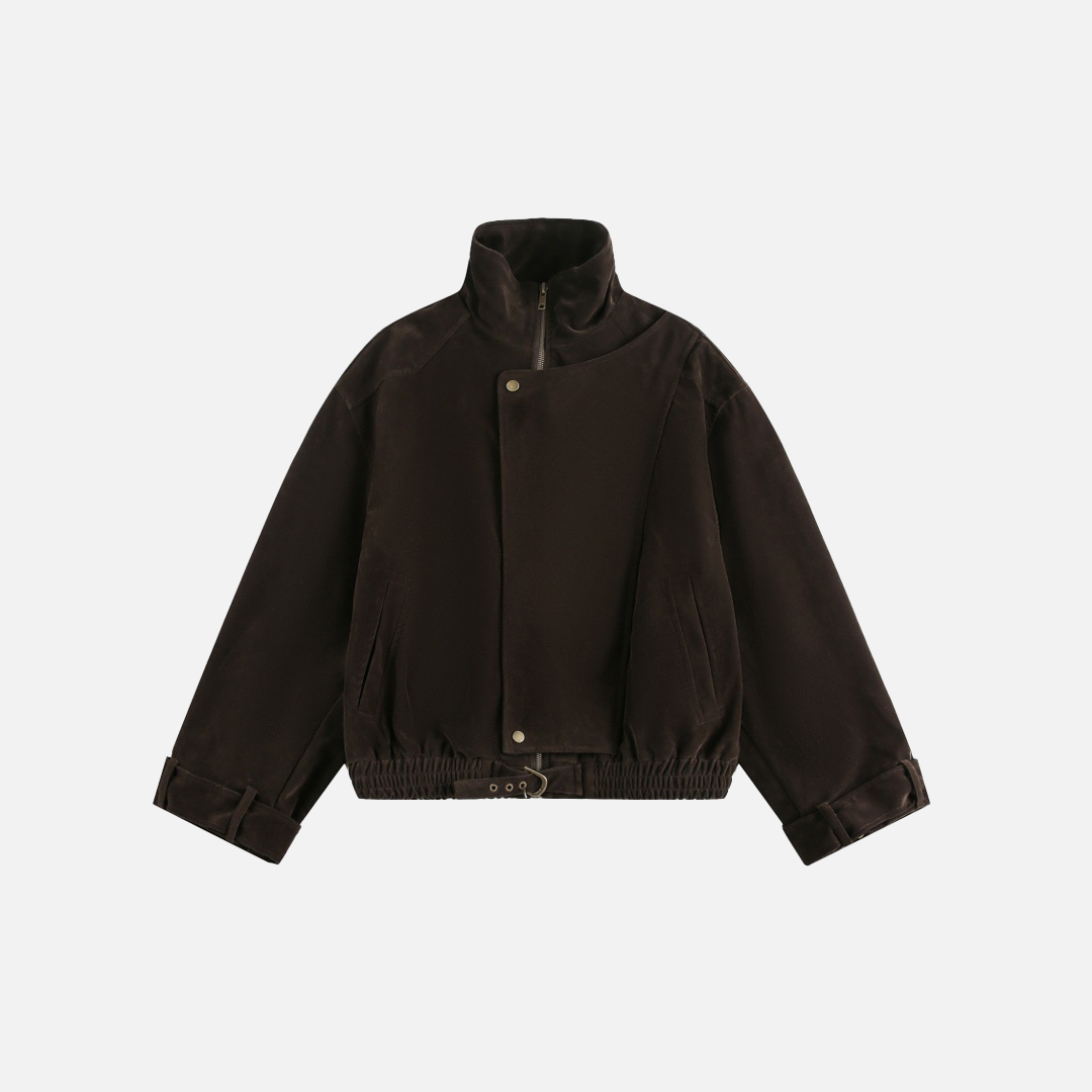 Chaqueta de corte holgado estilo punk chic sin esfuerzo