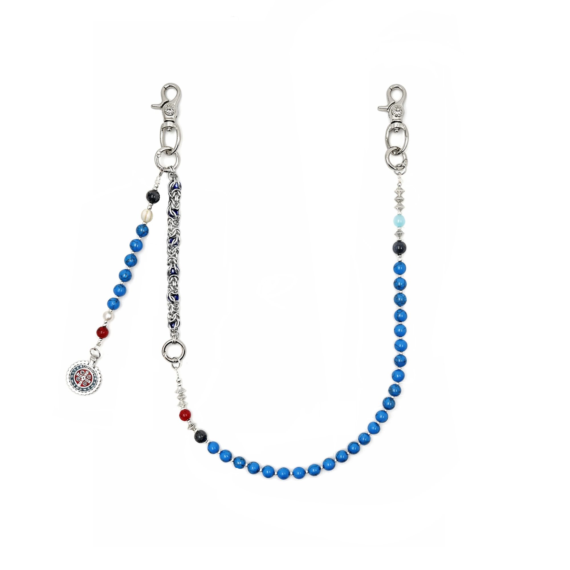 Veined Turquoise Marble Wallet Chain