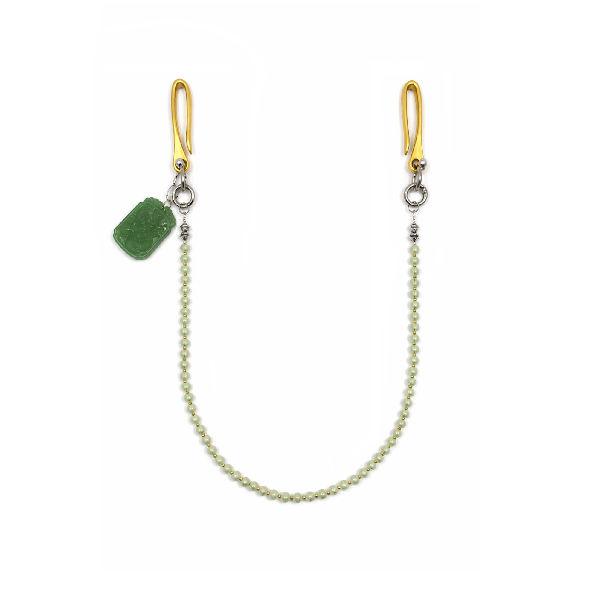 Earthy Jade Wallet Chain