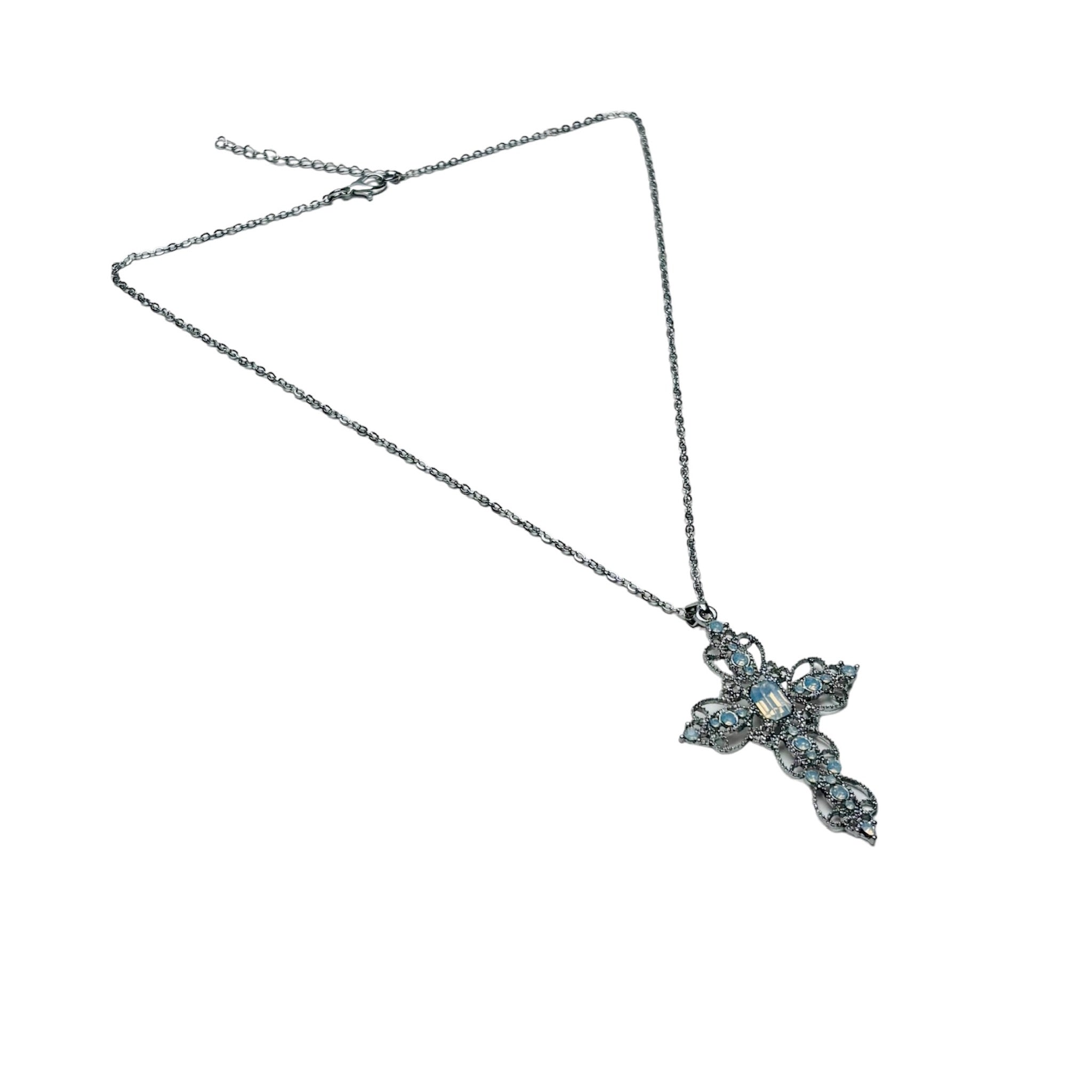 Glacial Crystal Cross Necklace