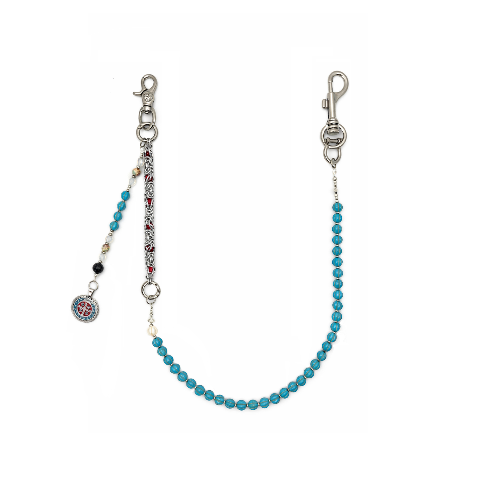 Split Spliced Turquoise Wallet Chain