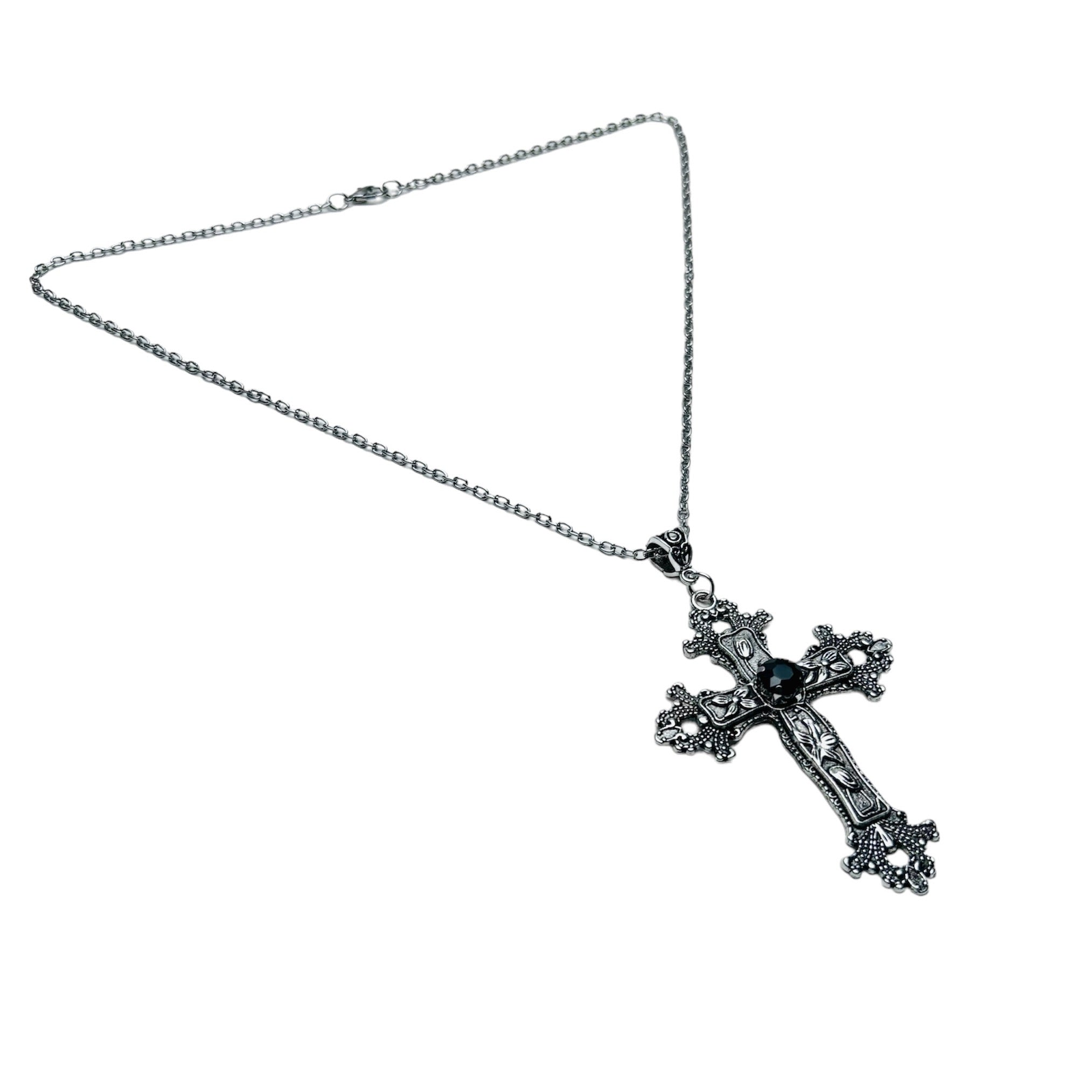 Petal Floral Cross Necklace