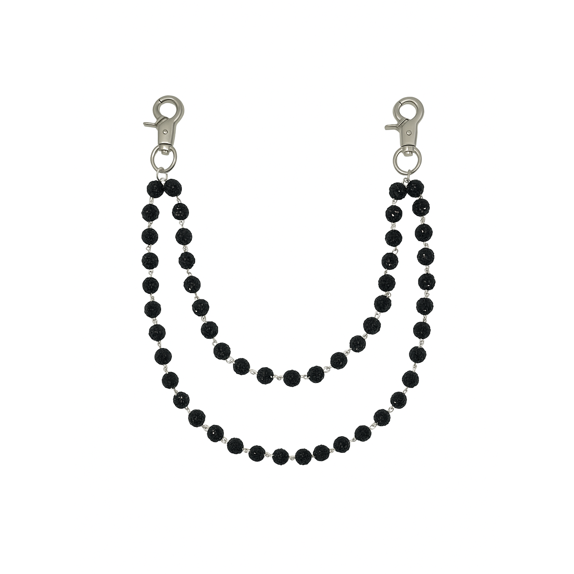 Shadow Black Rhinestone Wallet Chain